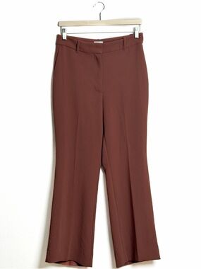 Wilfred Aritzia Rust Bootcut Trousers Tailored Minimalist Size 8
